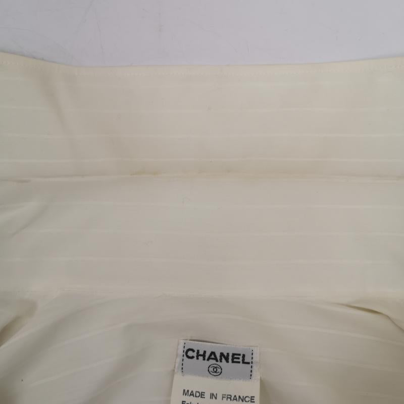 シャネル CHANEL シャツ、ブラウス 長袖 98p p10258v06410 ストライプ 長袖 シャツ 42 白 / ホワイト / white レディース USED 古着 中古 50149906