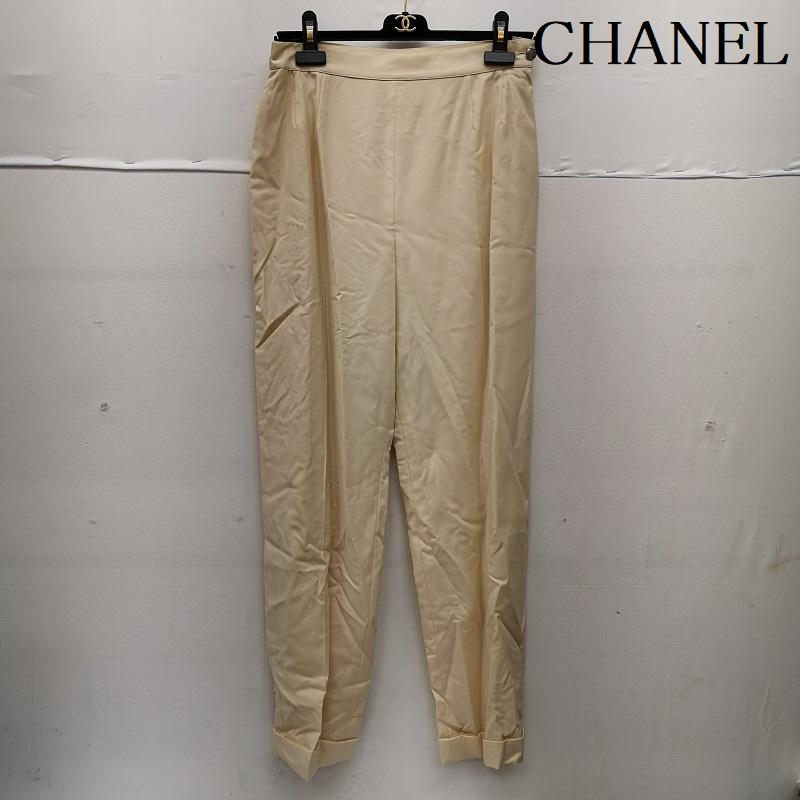 シャネル CHANEL パンツ スラックス 98P P10840V06489 ウール パンツ 42 オフホワイト / オフホワイト / レディース USED 古着 中古 50149907