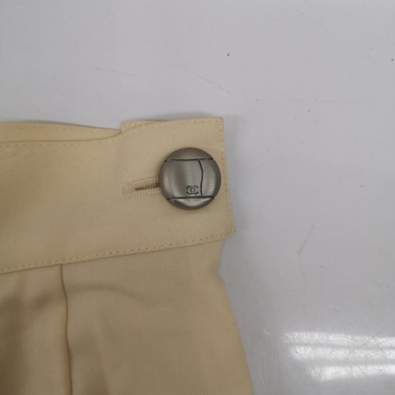 シャネル CHANEL パンツ スラックス 98P P10840V06489 ウール パンツ 42 オフホワイト / オフホワイト / レディース USED 古着 中古 50149907