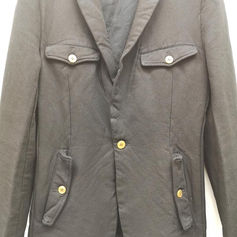 コムデギャルソンオムプリュス COMME des GARCONS HOME PLUS ジャケット、上着 ジャケット、ブレザー 05aw ミリタリー カーゴ 縮絨 ジャケット PP-J033 M 黒 / ブラック / black メンズ USED 古着 中古 50149915