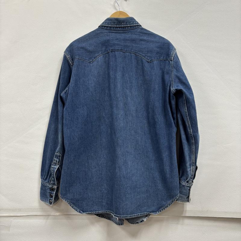 エヴィス EVISU シャツ、ブラウス 長袖 インディゴデニムシャツ ウエスタンシャツ Lot 3401 スナップボタン 40 メンズ USED 古着 中古 50149957
