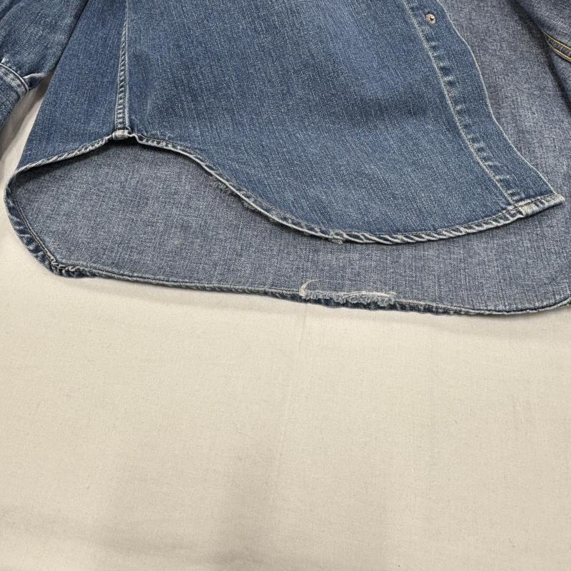 エヴィス EVISU シャツ、ブラウス 長袖 インディゴデニムシャツ ウエスタンシャツ Lot 3401 スナップボタン 40 メンズ USED 古着 中古 50149957