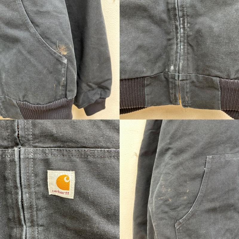 カーハート Carhartt ジャケット、上着 ジャンパー、ブルゾン USA製 企業ロゴ 刺繍 ダック アクティブ ジャケット J140 XXL 黒 / ブラック / black メンズ USED 古着 中古 50149961