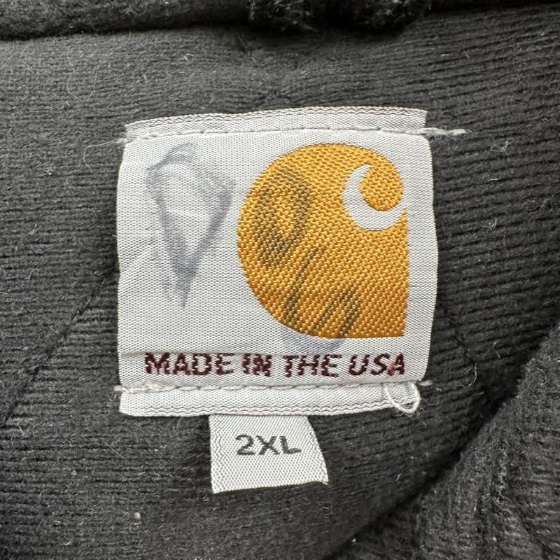 カーハート Carhartt ジャケット、上着 ジャンパー、ブルゾン USA製 企業ロゴ 刺繍 ダック アクティブ ジャケット J140 XXL 黒 / ブラック / black メンズ USED 古着 中古 50149961