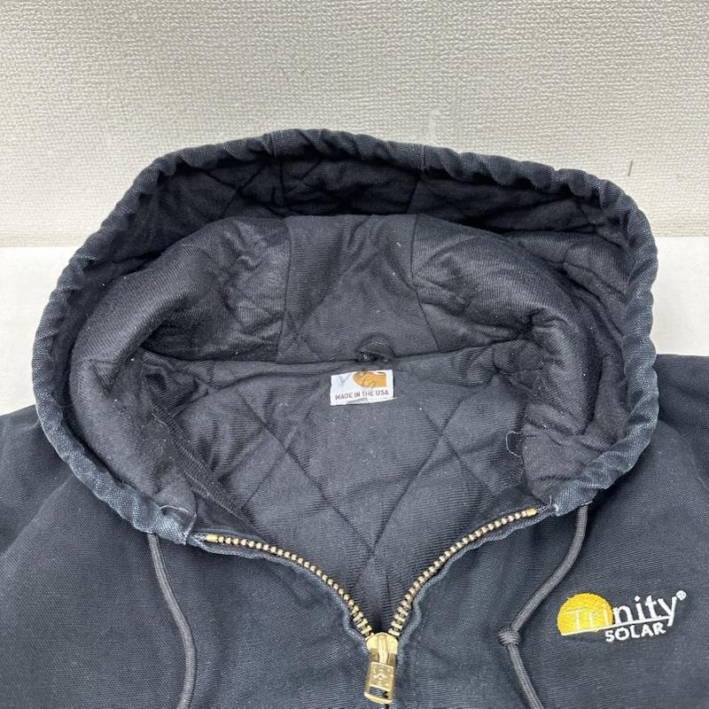 カーハート Carhartt ジャケット、上着 ジャンパー、ブルゾン USA製 企業ロゴ 刺繍 ダック アクティブ ジャケット J140 XXL 黒 / ブラック / black メンズ USED 古着 中古 50149961