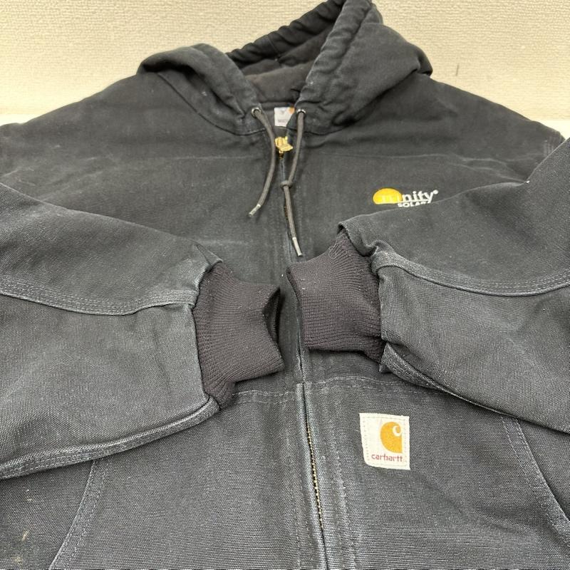 カーハート Carhartt ジャケット、上着 ジャンパー、ブルゾン USA製 企業ロゴ 刺繍 ダック アクティブ ジャケット J140 XXL 黒 / ブラック / black メンズ USED 古着 中古 50149961