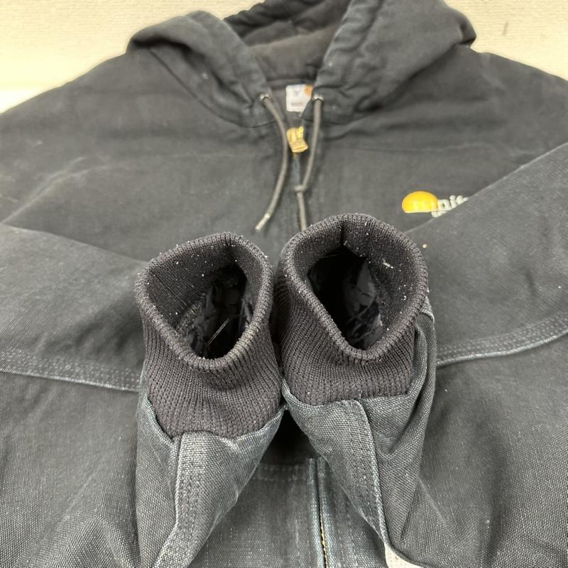 カーハート Carhartt ジャケット、上着 ジャンパー、ブルゾン USA製 企業ロゴ 刺繍 ダック アクティブ ジャケット J140 XXL 黒 / ブラック / black メンズ USED 古着 中古 50149961
