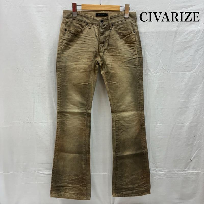 シウ゛ァーライズ CIVARIZE ボトムス ボトムス 製品染め ヒゲ フレア ダメージ スキニー パンツ グランジ Y2K 42 ダメージ加工 メンズ USED 古着 中古 50149970