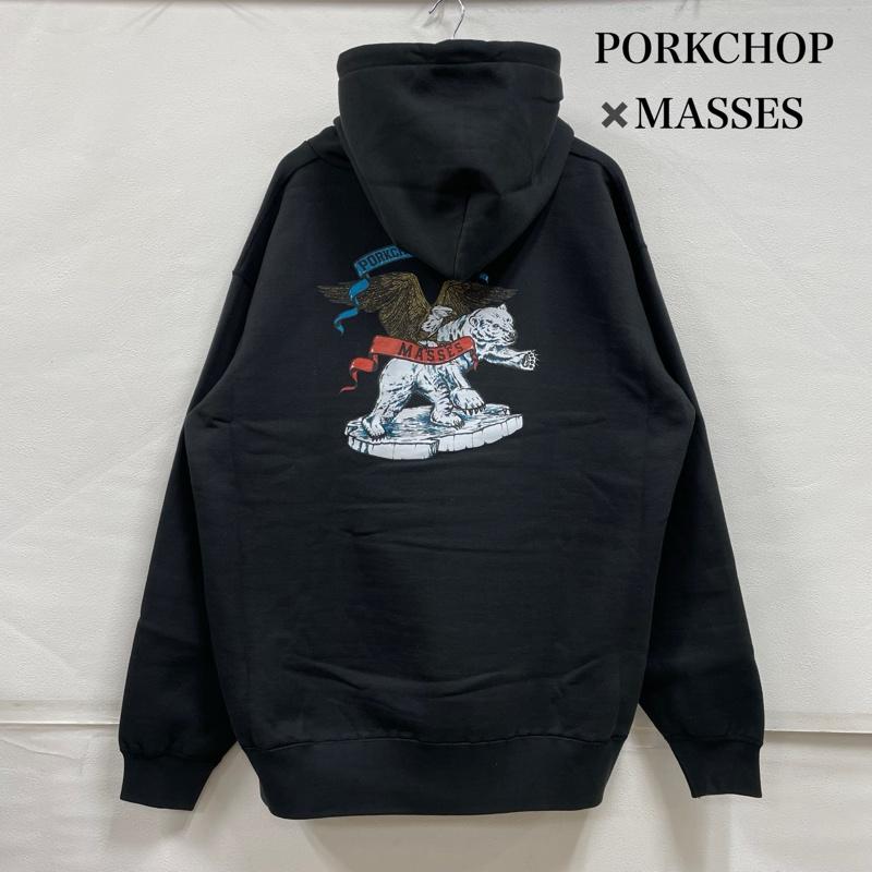 ＵＳＥＤ古着 USED/古着 パーカー 長袖 PORKCHOP GARAGE SUPPLY × MASSES ポークチョップ マシス POLAR BEAR P L 黒 / ブラック / black メンズ USED 古着 中古 50149974