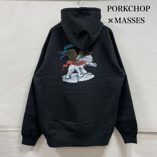 ＵＳＥＤ古着 USED/古着 パーカー 長袖 PORKCHOP GARAGE SUPPLY × MASSES ポークチョップ マシス POLAR BEAR P L 黒 / ブラック / black メンズ USED 古着 中古 50149974
