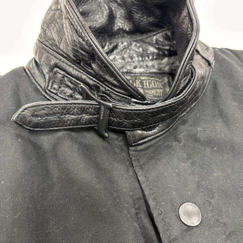 ネイバーフッド NEIGHBORHOOD ジャケット、上着 ジャンパー、ブルゾン ボンバージャケット C-JKT 102NYNH-JKM01 103MT-1035 衿切替レザー チンガード S 黒 / ブラック / black メンズ USED 古着 中古 50149975