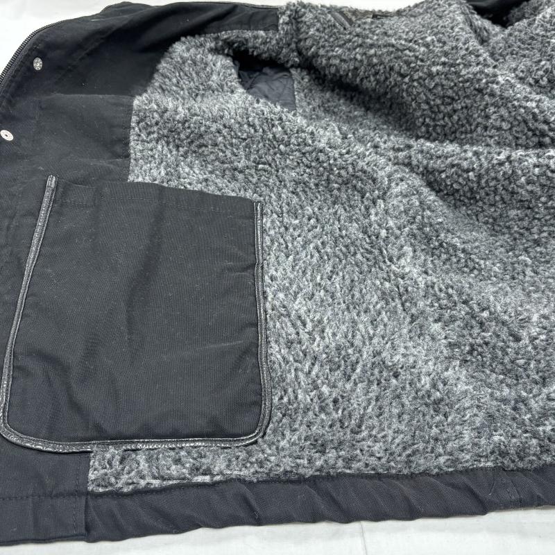 ネイバーフッド NEIGHBORHOOD ジャケット、上着 ジャンパー、ブルゾン ボンバージャケット C-JKT 102NYNH-JKM01 103MT-1035 衿切替レザー チンガード S 黒 / ブラック / black メンズ USED 古着 中古 50149975