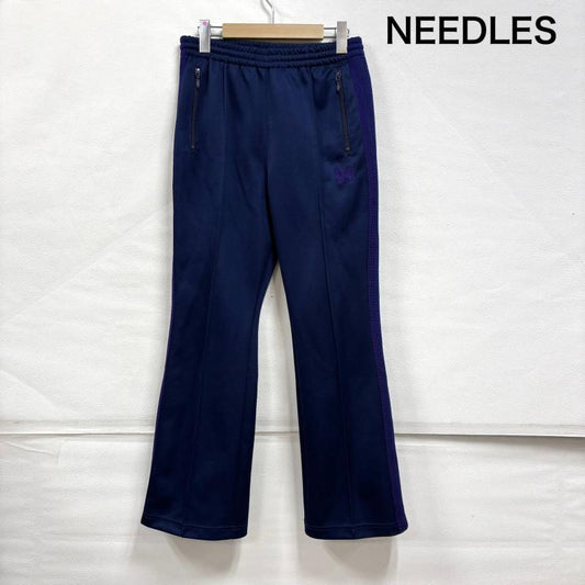 ニードルス Needles パンツ スラックス ブーツカット トラックパンツ FK195 蝶 刺繍 ゴムウエスト サイドライン ジップポケット XS 紺 / ネイビー / navy X 緑 / グリーン / green X 紫 / パープル / purple メンズ USED 古着 中古 50149980