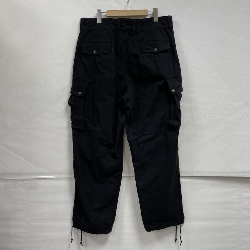 ヒューストン HOUSTON パンツ ワークパンツ、ペインターパンツ M-47 カーゴパンツ ミリタリー FRENCE ARMEE フラップポケット 裾ドローコード 46 黒 / ブラック / black メンズ USED 古着 中古 50149983