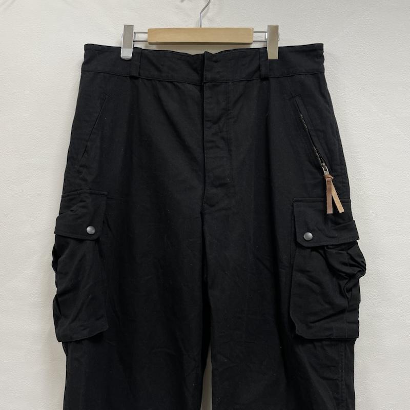 ヒューストン HOUSTON パンツ ワークパンツ、ペインターパンツ M-47 カーゴパンツ ミリタリー FRENCE ARMEE フラップポケット 裾ドローコード 46 黒 / ブラック / black メンズ USED 古着 中古 50149983