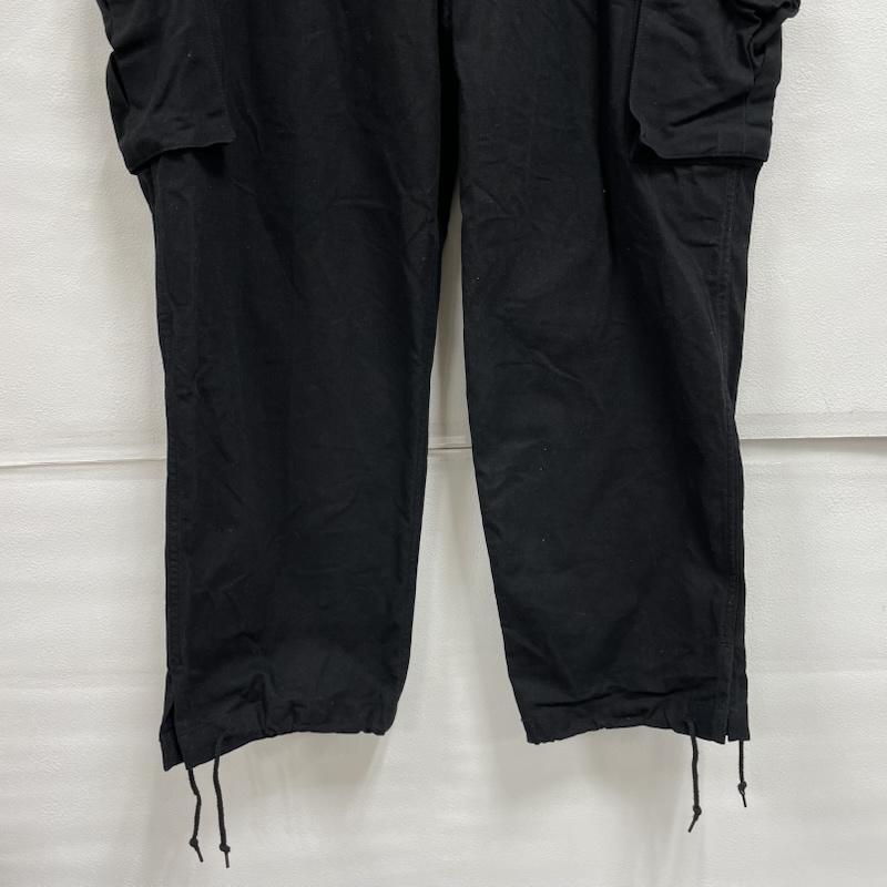 ヒューストン HOUSTON パンツ ワークパンツ、ペインターパンツ M-47 カーゴパンツ ミリタリー FRENCE ARMEE フラップポケット 裾ドローコード 46 黒 / ブラック / black メンズ USED 古着 中古 50149983