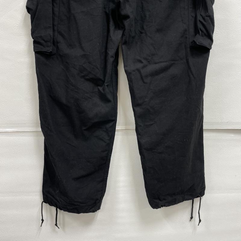 ヒューストン HOUSTON パンツ ワークパンツ、ペインターパンツ M-47 カーゴパンツ ミリタリー FRENCE ARMEE フラップポケット 裾ドローコード 46 黒 / ブラック / black メンズ USED 古着 中古 50149983
