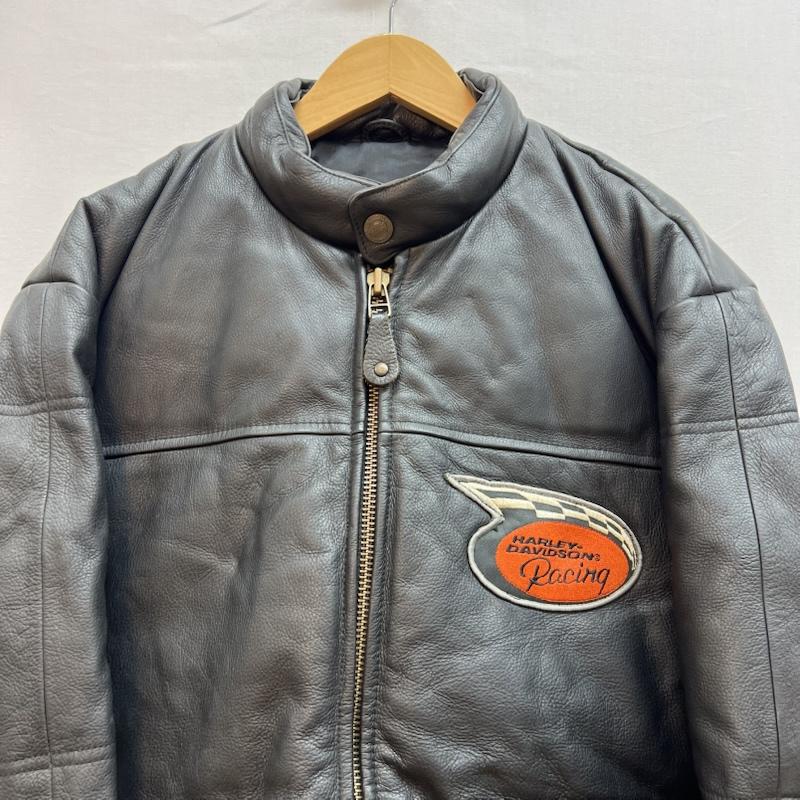 ハーレーダビッドソン Harley-Davidson ジャケット、上着 ダウンジャケット オールレザー ダウンジャケット L 黒 / ブラック / black メンズ USED 古着 中古 50149996