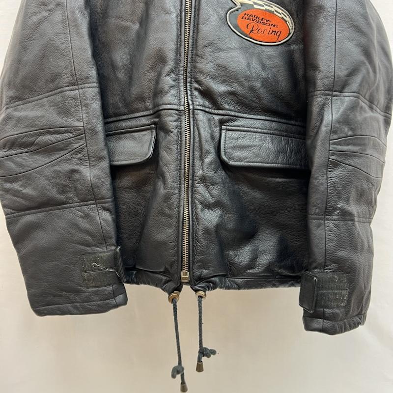 ハーレーダビッドソン Harley-Davidson ジャケット、上着 ダウンジャケット オールレザー ダウンジャケット L 黒 / ブラック / black メンズ USED 古着 中古 50149996