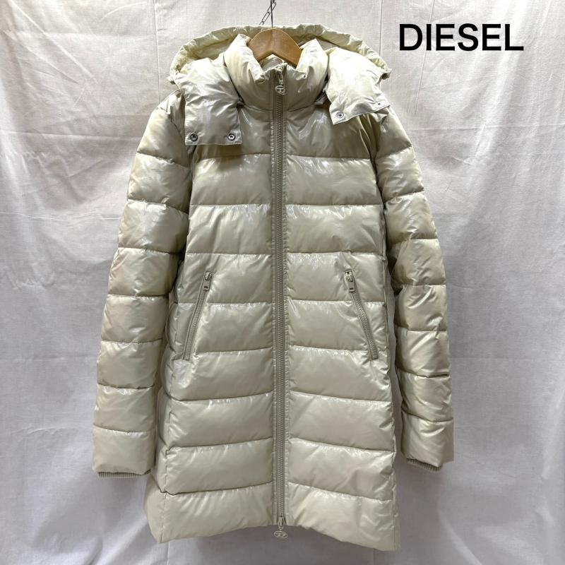 ディーゼル DIESEL コート コート一般 ロングコート 中綿 ダブルジップ 光沢 M 白 / ホワイト / white レディース USED 古着 中古 50150020