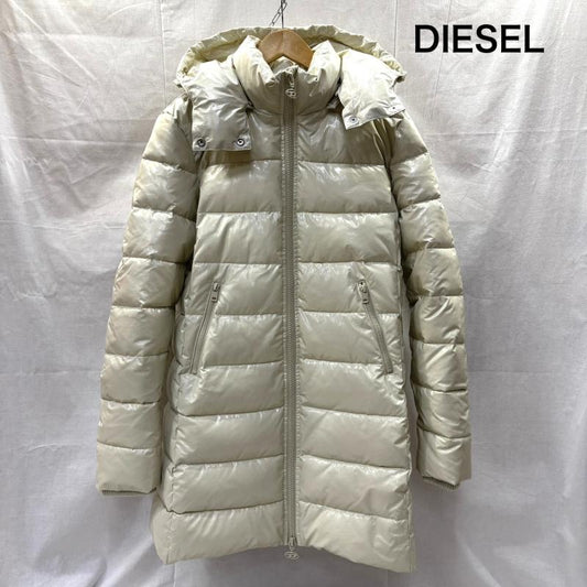 ディーゼル DIESEL コート コート一般 ロングコート 中綿 ダブルジップ 光沢 M 白 / ホワイト / white レディース USED 古着 中古 50150020
