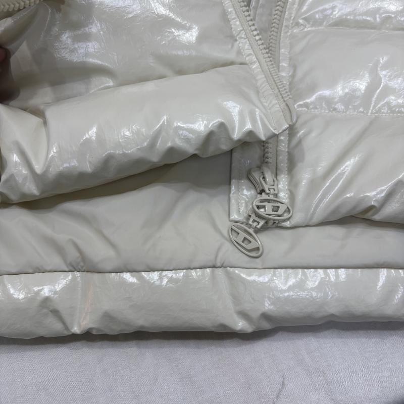 ディーゼル DIESEL コート コート一般 ロングコート 中綿 ダブルジップ 光沢 M 白 / ホワイト / white レディース USED 古着 中古 50150020