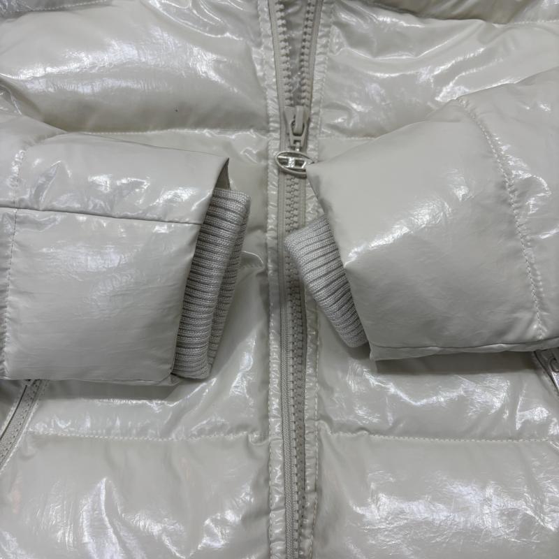 ディーゼル DIESEL コート コート一般 ロングコート 中綿 ダブルジップ 光沢 M 白 / ホワイト / white レディース USED 古着 中古 50150020