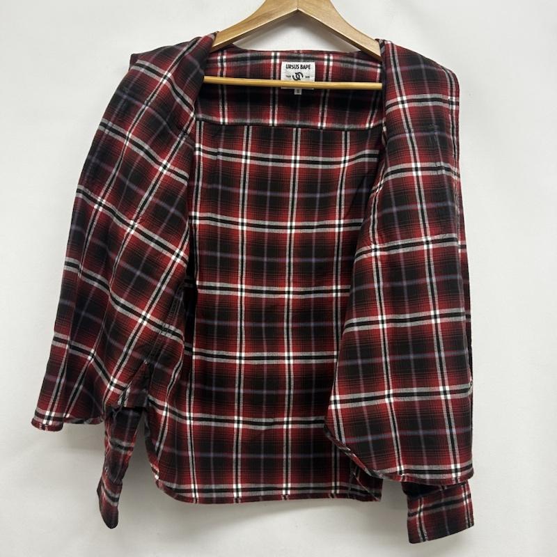 アベイシングエイプ A BATHING APE シャツ、ブラウス 長袖 長袖シャツ チェックシャツ S チェック 赤 / レッド / red メンズ USED 古着 中古 50150026