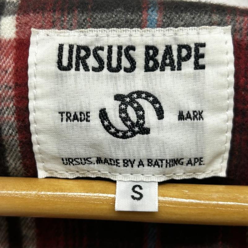 アベイシングエイプ A BATHING APE シャツ、ブラウス 長袖 長袖シャツ チェックシャツ S チェック 赤 / レッド / red メンズ USED 古着 中古 50150026