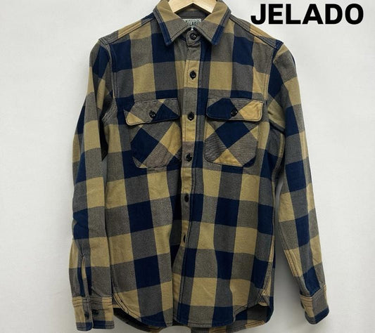ジェラード JELADO シャツ、ブラウス 長袖 長袖シャツ チェック - チェック 青 / ブルー / blue X ベージュ / ベージュ / beige メンズ USED 古着 中古 50150027