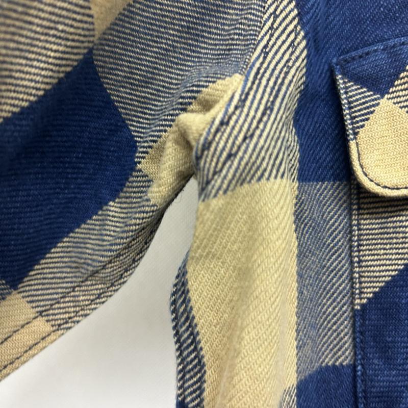 ジェラード JELADO シャツ、ブラウス 長袖 長袖シャツ チェック - チェック 青 / ブルー / blue X ベージュ / ベージュ / beige メンズ USED 古着 中古 50150027