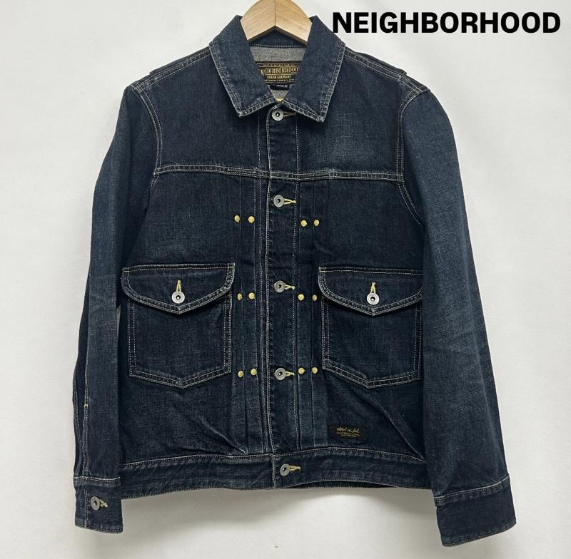 ネイバーフッド NEIGHBORHOOD ジャケット、上着 ジャケット、ブレザー デニムジャケット ワンポイントロゴ WASHED STOCKMAN S ワンポイント 紺 / ネイビー / navy メンズ USED 古着 中古 50150032