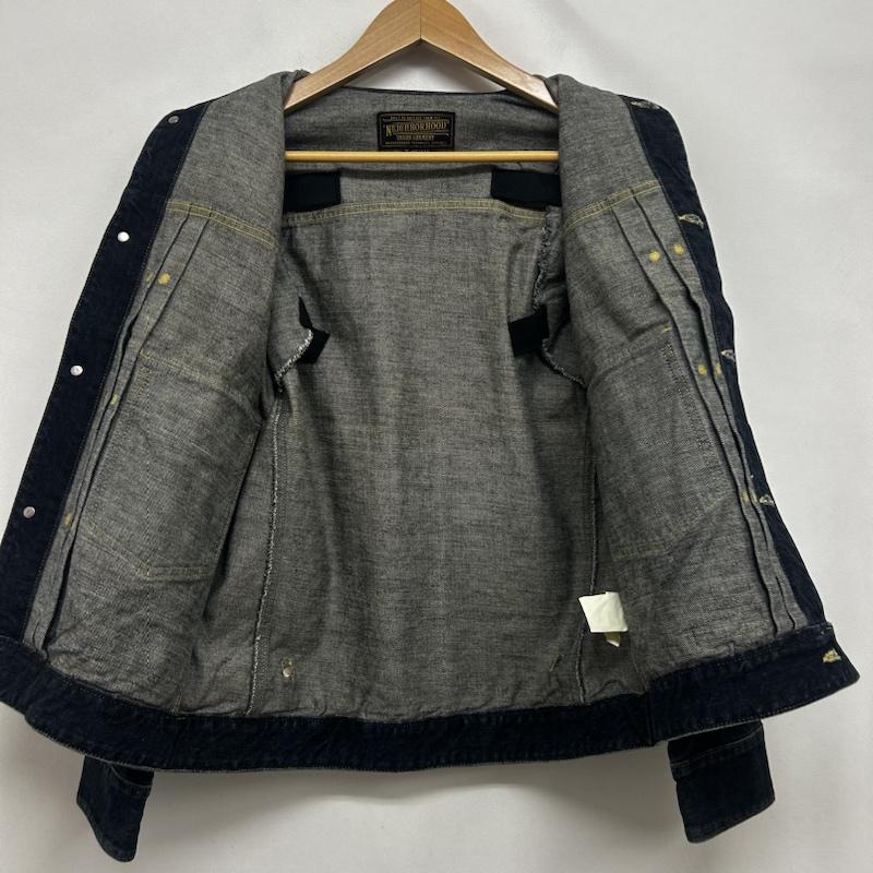 ネイバーフッド NEIGHBORHOOD ジャケット、上着 ジャケット、ブレザー デニムジャケット ワンポイントロゴ WASHED STOCKMAN S ワンポイント 紺 / ネイビー / navy メンズ USED 古着 中古 50150032