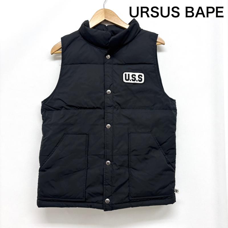 アーサスベイプ URSUS BAPE ベスト ベスト A BATHING APE アベイジングエイプ ダウンベスト 3910-140-001 S 黒 / ブラック / black メンズ USED 古着 中古 50150046