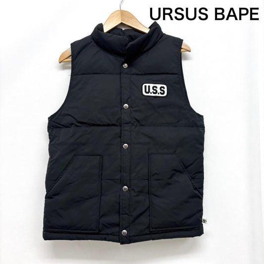 アーサスベイプ URSUS BAPE ベスト ベスト A BATHING APE アベイジングエイプ ダウンベスト 3910-140-001 S 黒 / ブラック / black メンズ USED 古着 中古 50150046