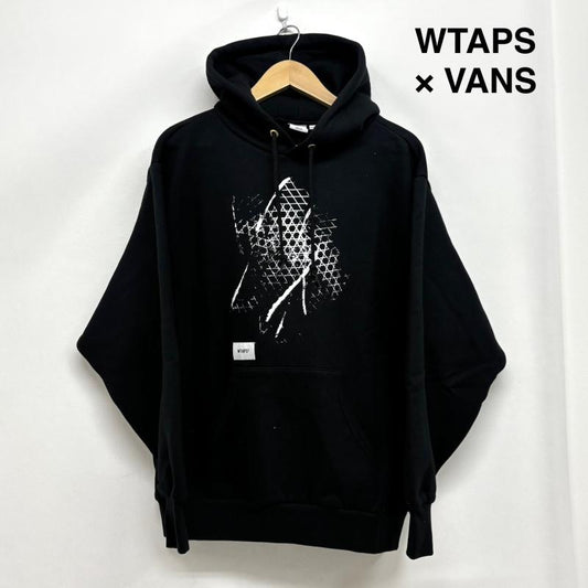 ダブルタップス WTAPS パーカー 長袖 VANS X WTAPS PULLOVER HOODIE クロスボーン パーカー バンズ 1 黒 / ブラック / black メンズ USED 古着 中古 50150047