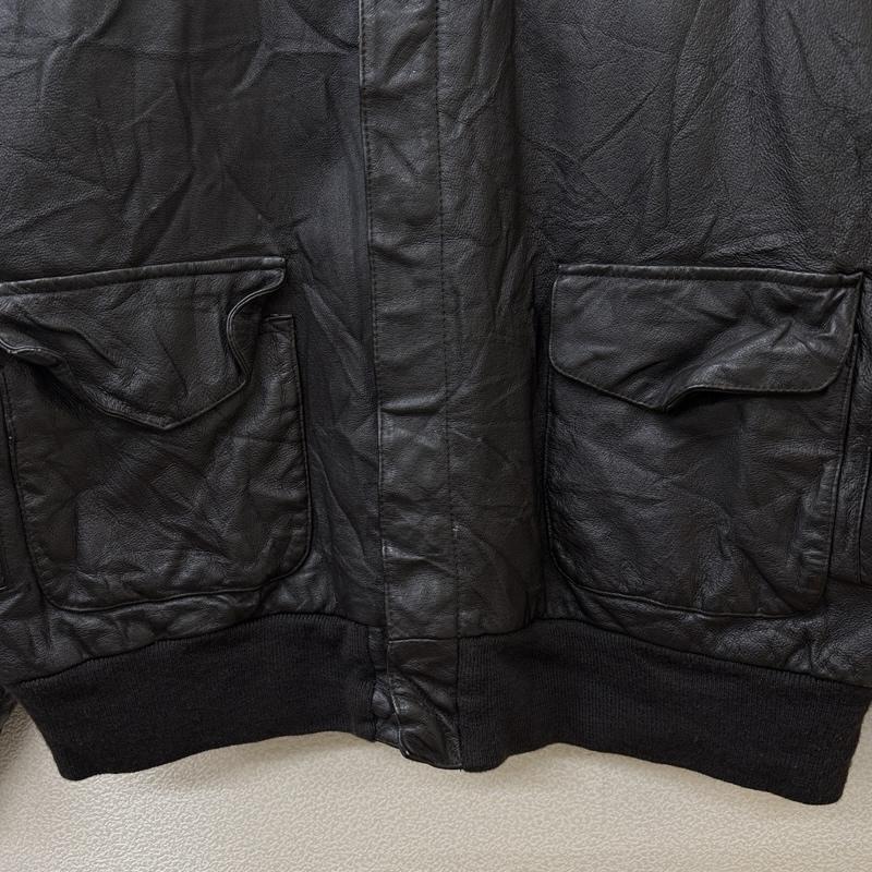 古着 USED ジャケット、上着 レザージャケット AIRBORNE 90年代 ビンテージ A-2 タイプ レザー フライト ジャケット 90s VINTAGE L メンズ USED 古着 中古 50150048