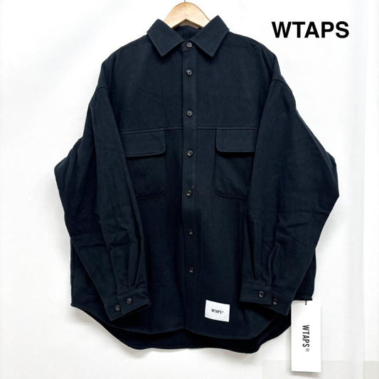 ダブルタップス WTAPS シャツ、ブラウス 長袖 ロングスリーブシャツ フランネル 221WVDT-SHM05 オーバーサイズシルエット 1 紺 / ネイビー / navy メンズ USED 古着 中古 50150050