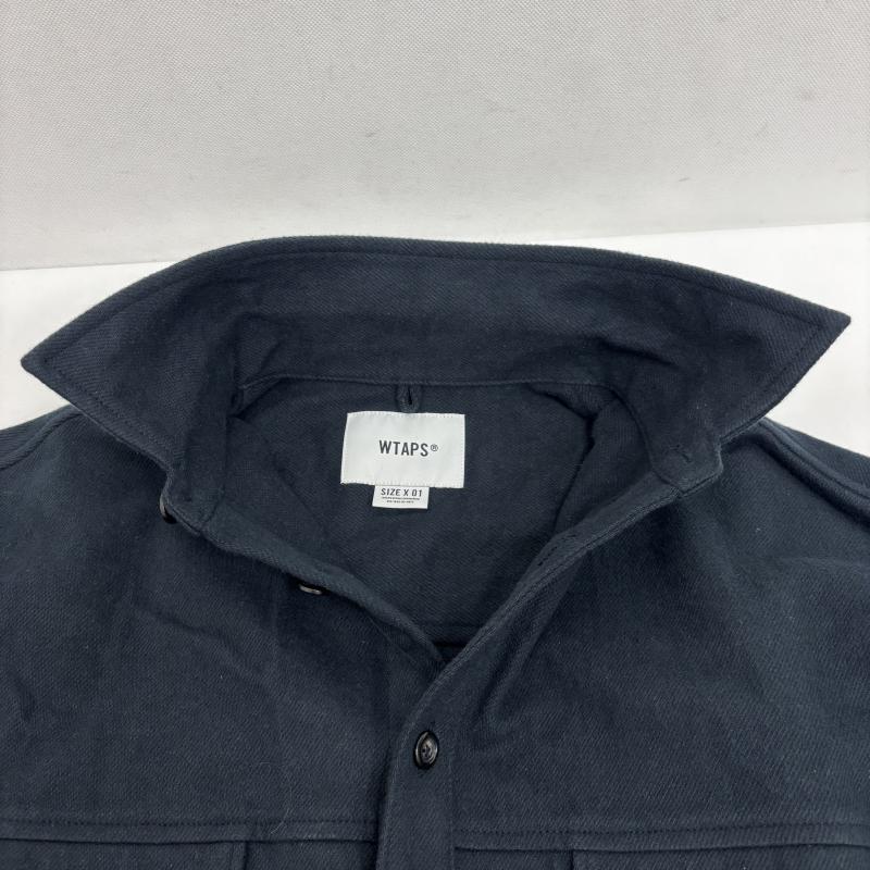 ダブルタップス WTAPS シャツ、ブラウス 長袖 ロングスリーブシャツ フランネル 221WVDT-SHM05 オーバーサイズシルエット 1 紺 / ネイビー / navy メンズ USED 古着 中古 50150050