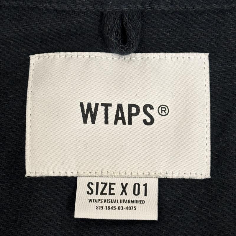 ダブルタップス WTAPS シャツ、ブラウス 長袖 ロングスリーブシャツ フランネル 221WVDT-SHM05 オーバーサイズシルエット 1 紺 / ネイビー / navy メンズ USED 古着 中古 50150050