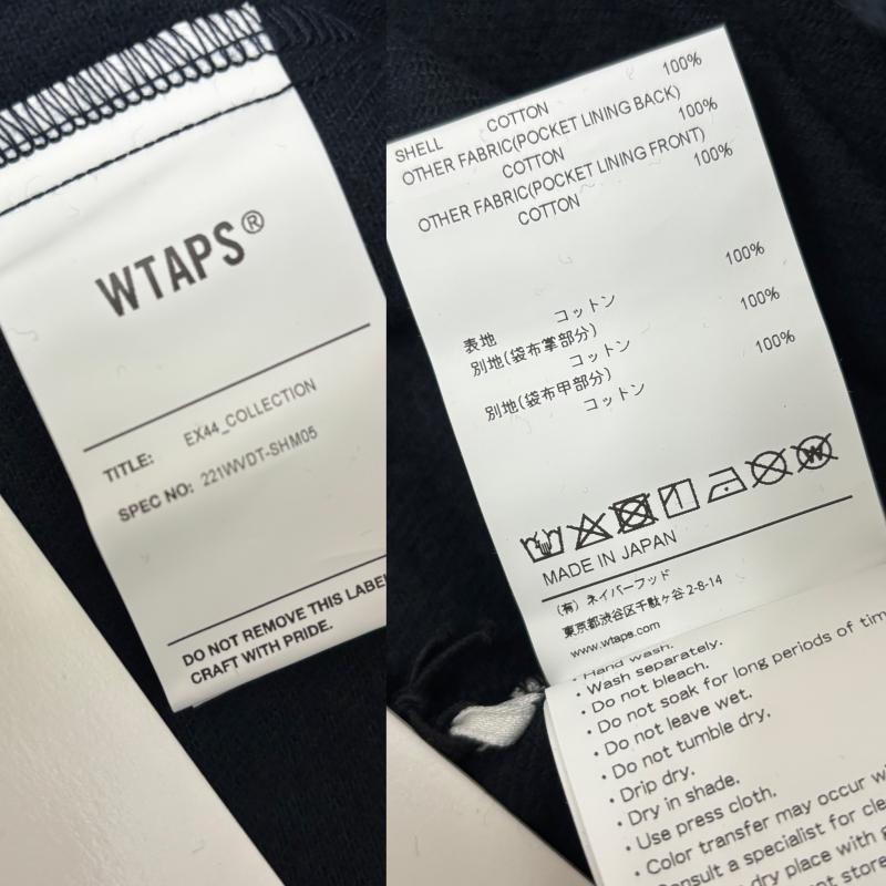 ダブルタップス WTAPS シャツ、ブラウス 長袖 ロングスリーブシャツ フランネル 221WVDT-SHM05 オーバーサイズシルエット 1 紺 / ネイビー / navy メンズ USED 古着 中古 50150050