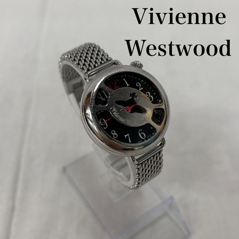 ヴィヴィアンウエストウッド Vivienne Westwood 腕時計 アナログ（クォーツ式） オーブ ステンレススチール シルバー VW-9034 - 黒 / ブラック / black X 銀 / シルバー / silver color レディース USED 古着 中古 50150054