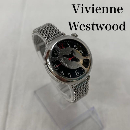 ヴィヴィアンウエストウッド Vivienne Westwood 腕時計 アナログ（クォーツ式） オーブ ステンレススチール シルバー VW-9034 - 黒 / ブラック / black X 銀 / シルバー / silver color レディース USED 古着 中古 50150054