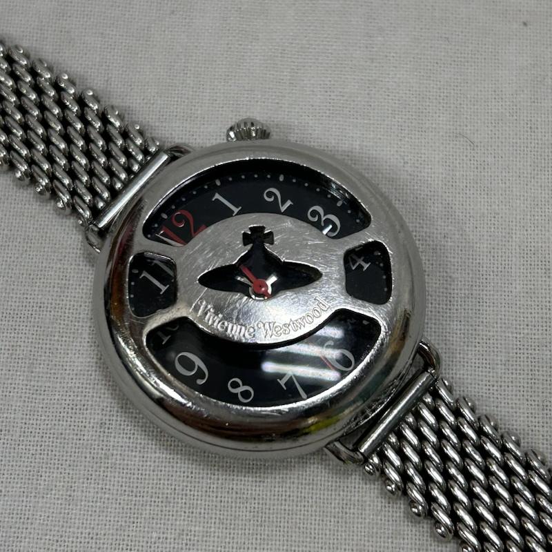 ヴィヴィアンウエストウッド Vivienne Westwood 腕時計 アナログ（クォーツ式） オーブ ステンレススチール シルバー VW-9034 - 黒 / ブラック / black X 銀 / シルバー / silver color レディース USED 古着 中古 50150054