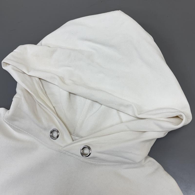 ヘルムートラング HELMUT LANG パーカー 長袖 サイドリブ プルオーバー フーディ パーカー ロゴ 刺繍 M 白 / ホワイト / white メンズ USED 古着 中古 50150055