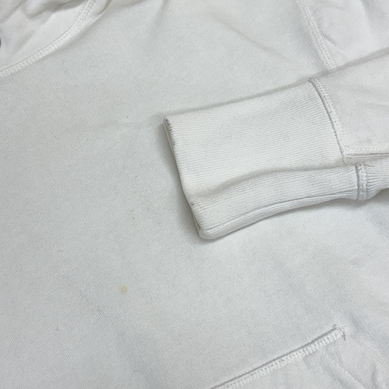 ヘルムートラング HELMUT LANG パーカー 長袖 サイドリブ プルオーバー フーディ パーカー ロゴ 刺繍 M 白 / ホワイト / white メンズ USED 古着 中古 50150055