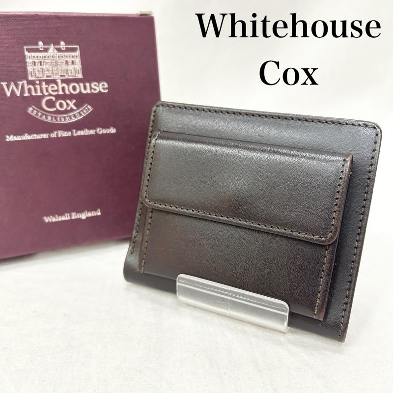 ホワイトハウスコックス WHITE HOUSE COX 財布 二つ折り 1958NOTECASE 二つ折り財布 コンパクトウォレット レザー ブラウン イングランド製 - 無地 茶 / ブラウン / brown メンズ USED 古着 中古 50150063