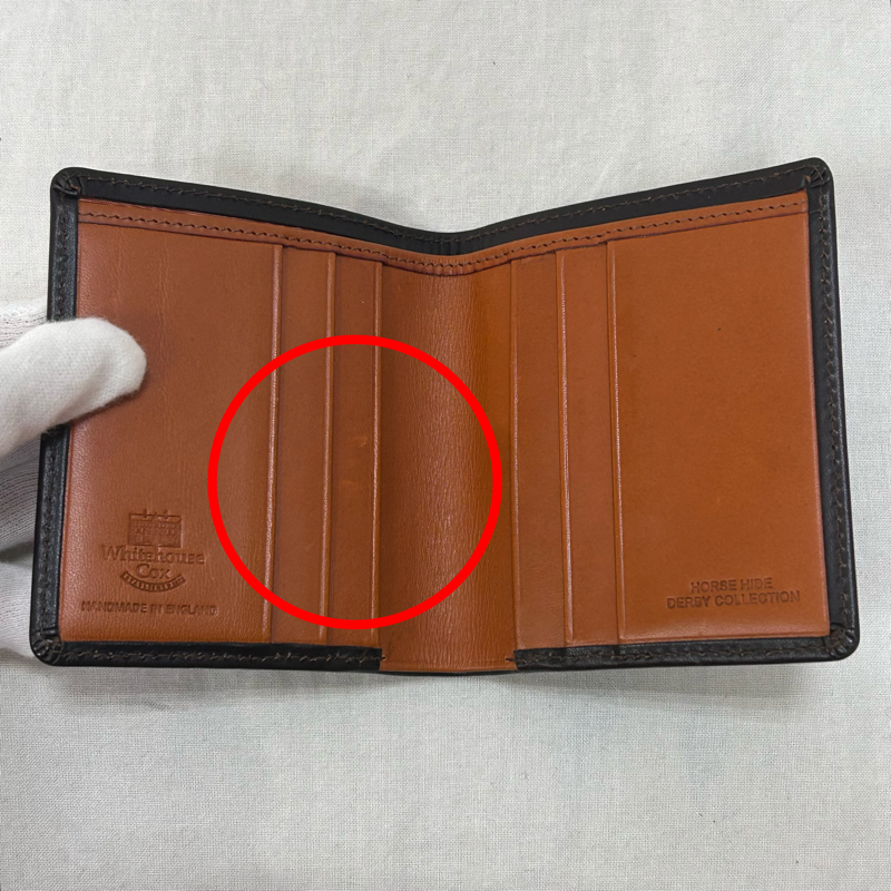 ホワイトハウスコックス WHITE HOUSE COX 財布 二つ折り 1958NOTECASE 二つ折り財布 コンパクトウォレット レザー ブラウン イングランド製 - 無地 茶 / ブラウン / brown メンズ USED 古着 中古 50150063