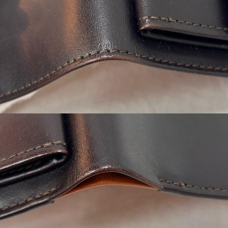 ホワイトハウスコックス WHITE HOUSE COX 財布 二つ折り 1958NOTECASE 二つ折り財布 コンパクトウォレット レザー ブラウン イングランド製 - 無地 茶 / ブラウン / brown メンズ USED 古着 中古 50150063
