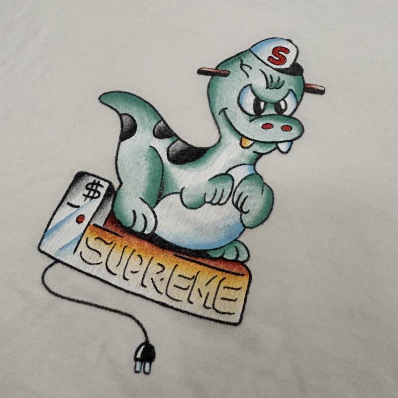 シュプリーム Supreme Tシャツ 半袖 Tシャツ 20SS Dinosaur Tee ダイナソー キャラクターT S 白 / ホワイト / white メンズ USED 古着 中古 50150065